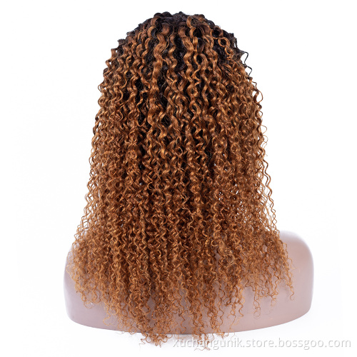 Brazilian Curly Weave Human Hair Frontal Lace Wig #1b/30 Ombre Kinky Curly Wig Black Root Curly Front Lace Wigs With Baby Hair